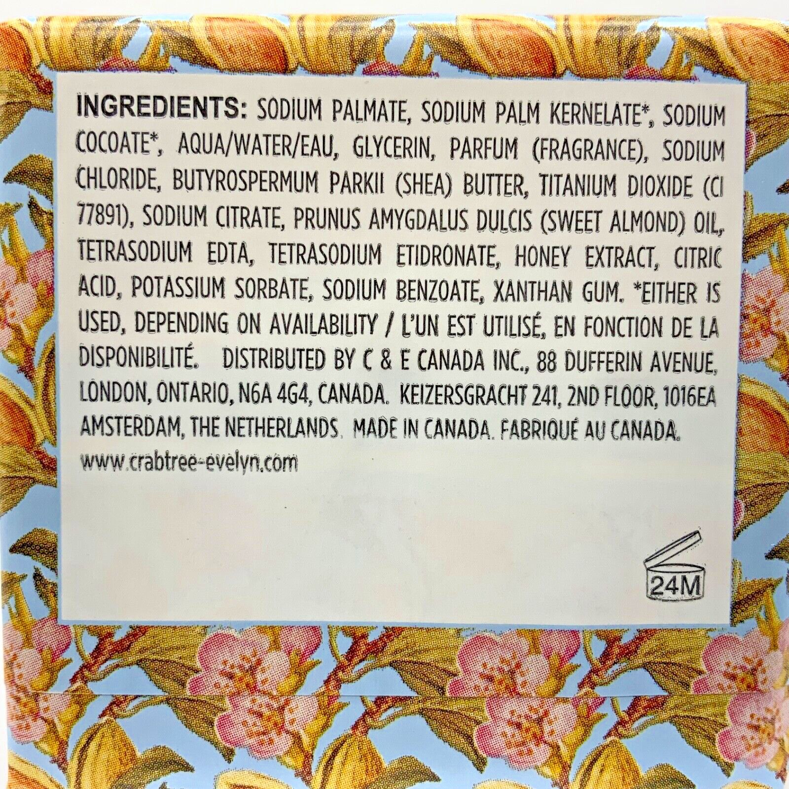 4x Crabtree & Evelyn Almond and Honey Bar Soap Triple Milled