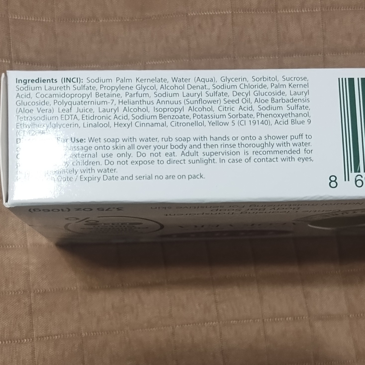 4 Piece Duru Hydro Pure Aloe Vera Body Bar Soap Multipack 4 x 3.75 oz