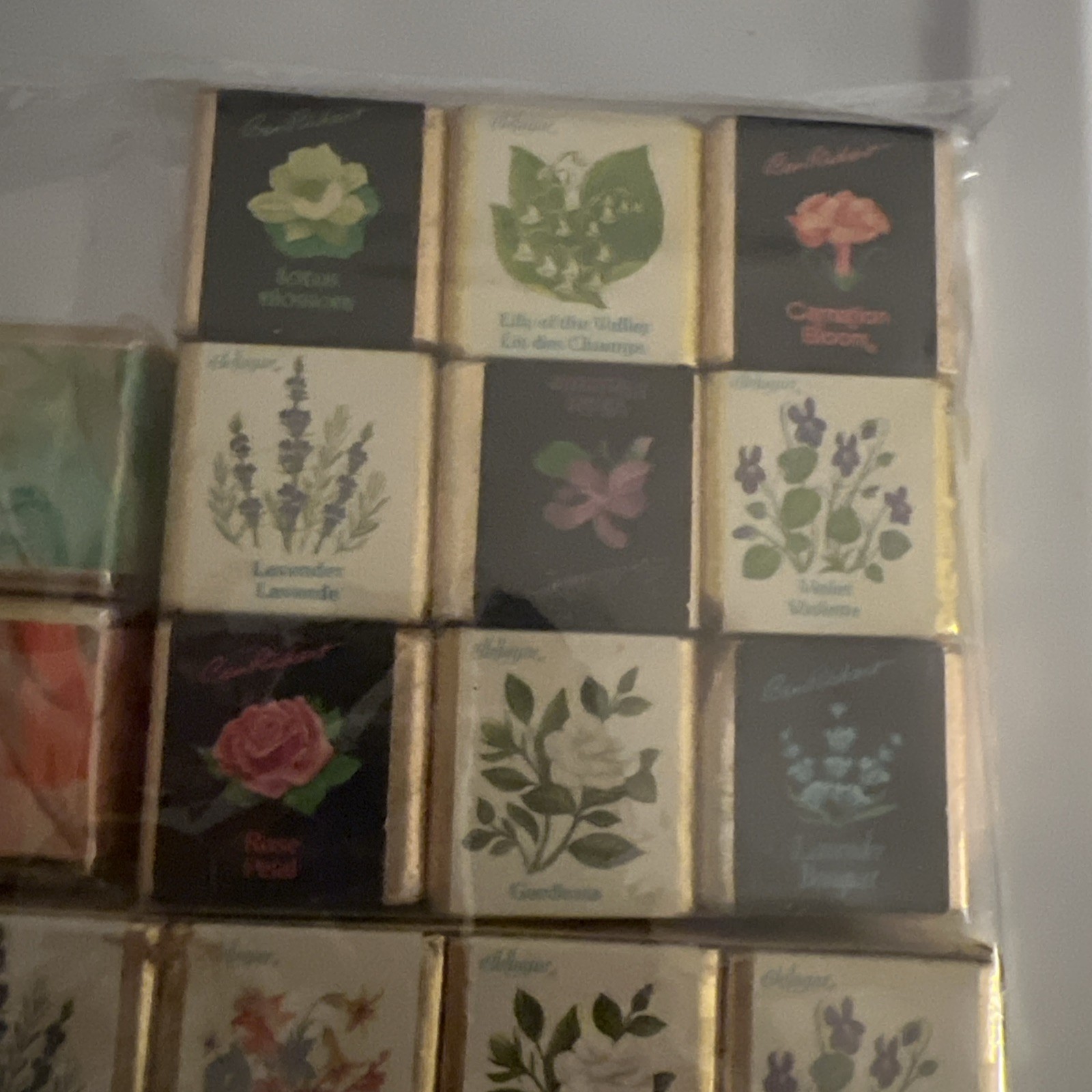 10 Vintage Delagar English Country Floral Bath Cubes + 9 English Unbranded Cubes