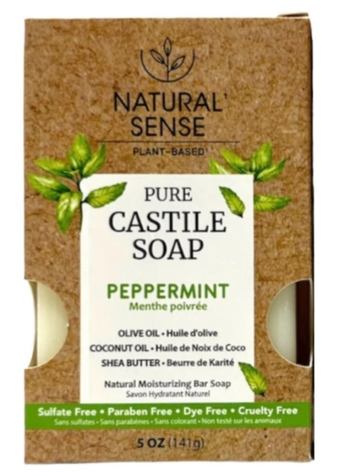 🆕️ Natural Sense 5 Oz. Bar Castile Soap🫧 ●PEPPERMINT● Natural & Moisturizing.