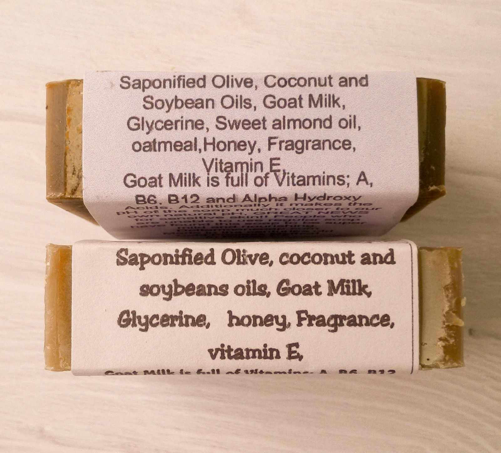 Lot Of 4 Sweet Goat Milk Soaps, + samples, ships fast