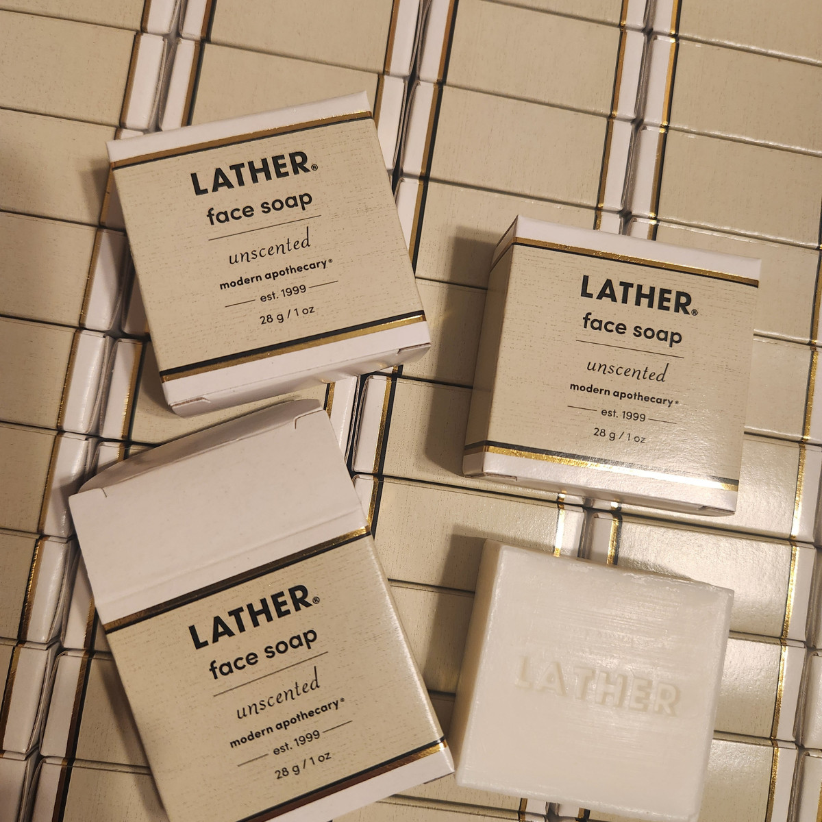 100 Pack (1oz each) Lather Bamboo & Lemongrass Face Soap Bars Hotel Motel