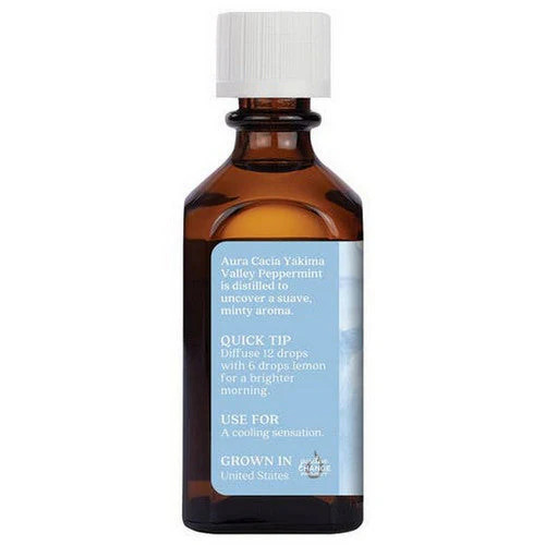 Aura Cacia Pure Essential Oil, Peppermint, 2 fl oz (mentha piperita) 2 Fl Oz By