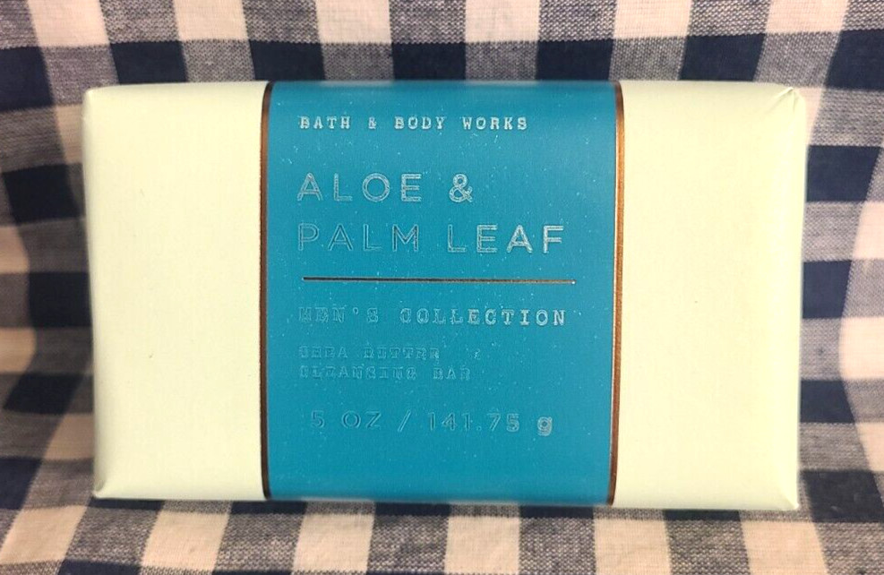 ALL NEW Men’s ALOE & PALM LEAF Shea Butter Cleansing Bar 5 oz Bath & Body Works