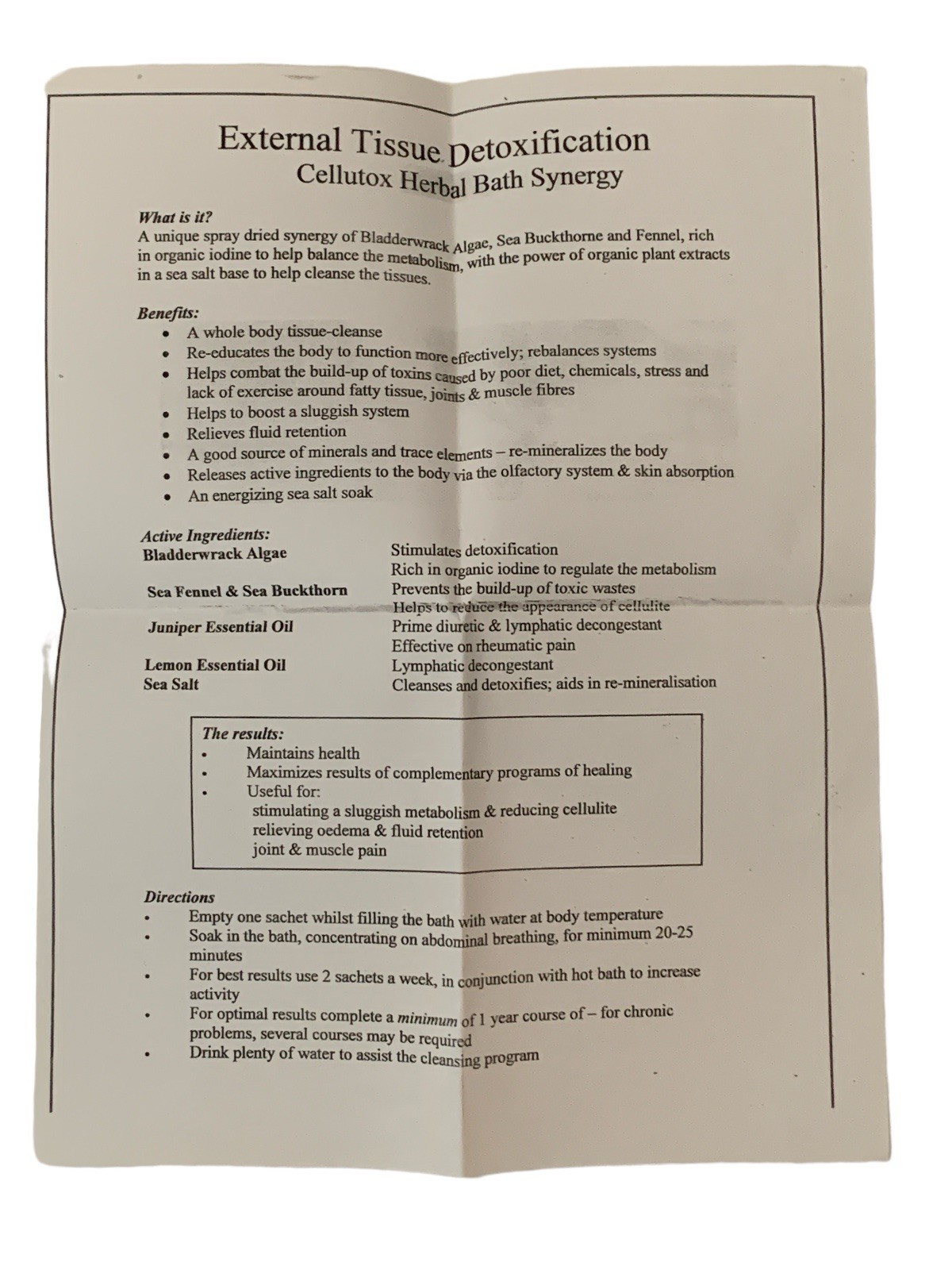 Elemis Cellutox Herbal Bath Synergy Cellulite 300 g / 10.6 oz 10 Sachets New