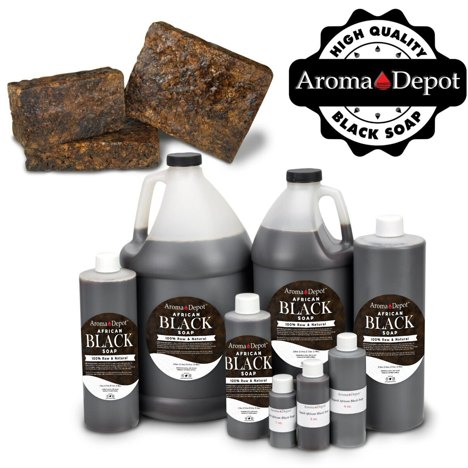 African Black Soap PASTE 3½ lbs. JAR made with Shea Butter 100% Pure Face Wash