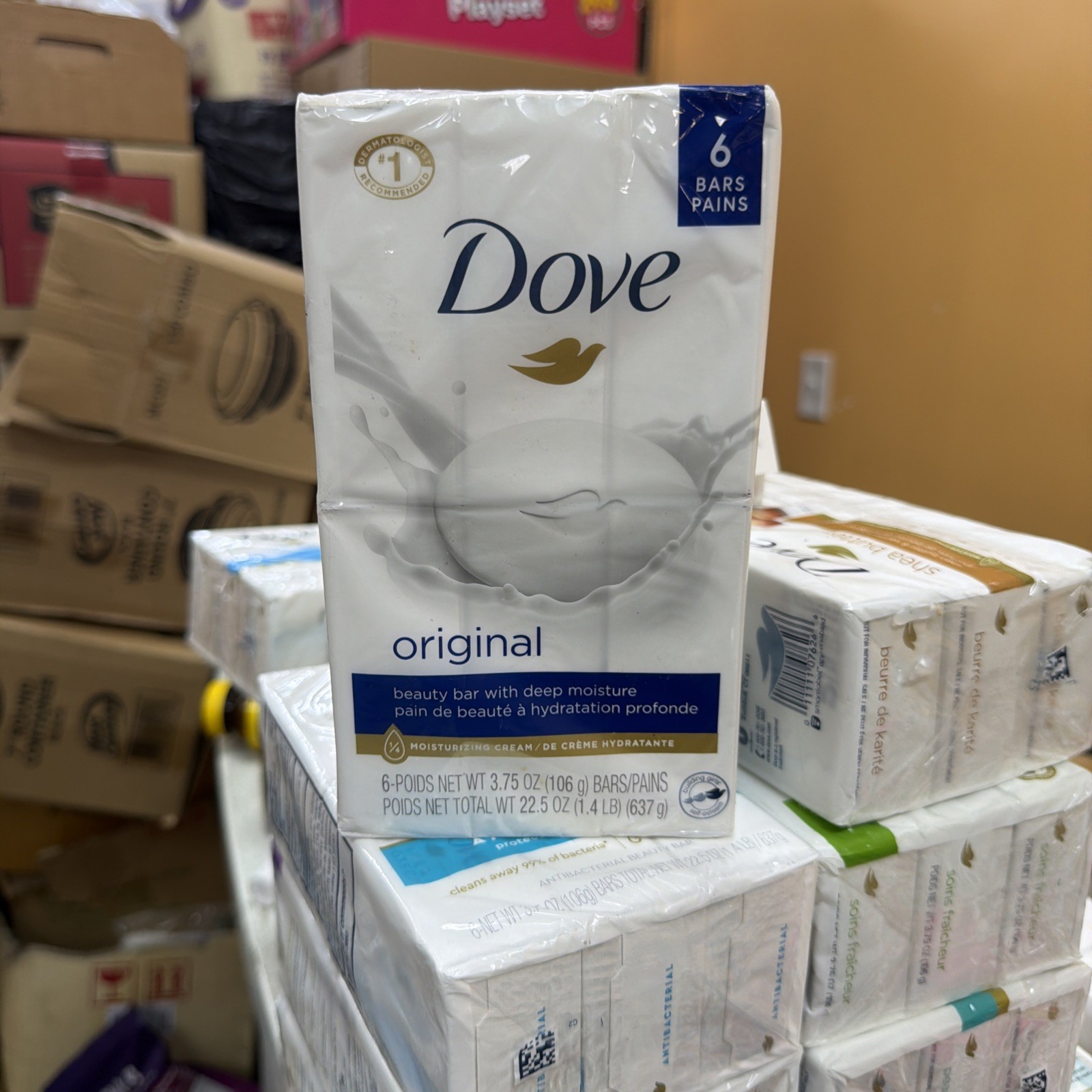 Dove Beauty Bar Soap Original 8 Count for Soft, Smooth Skin, with 1/4 Moisturizi