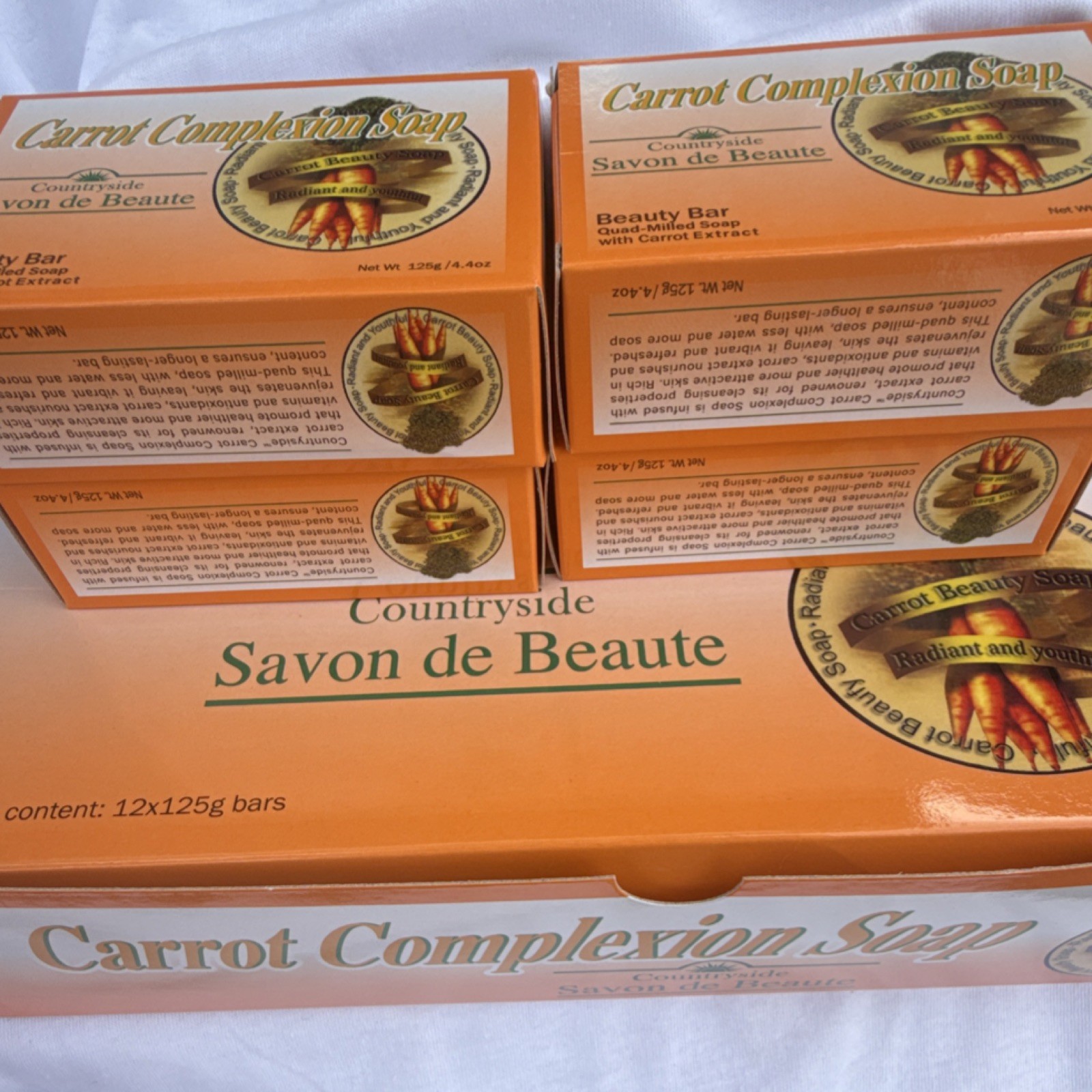 Countryside Quad-Milled Carrot Extract Savon de Beaute Beauty Bar 125g