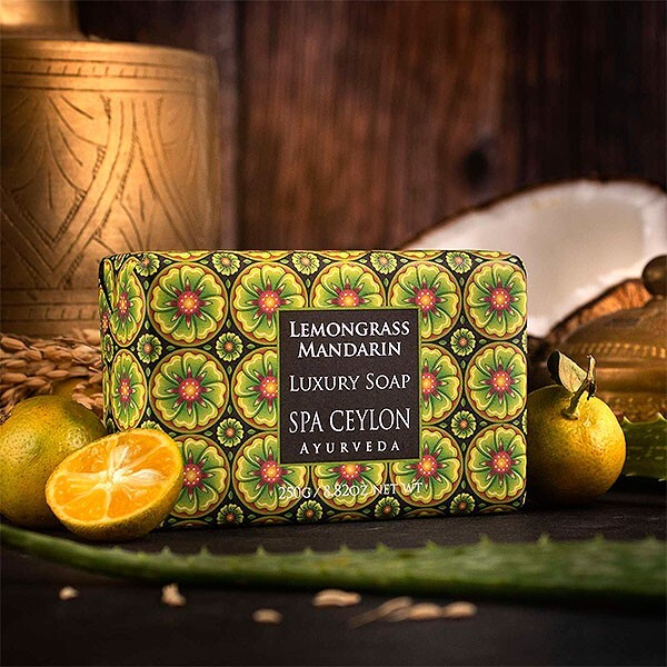 Luxurious Lemongrass Mandarin Luxury Ayurvedic Soap 250g Skin Care Moisturizing
