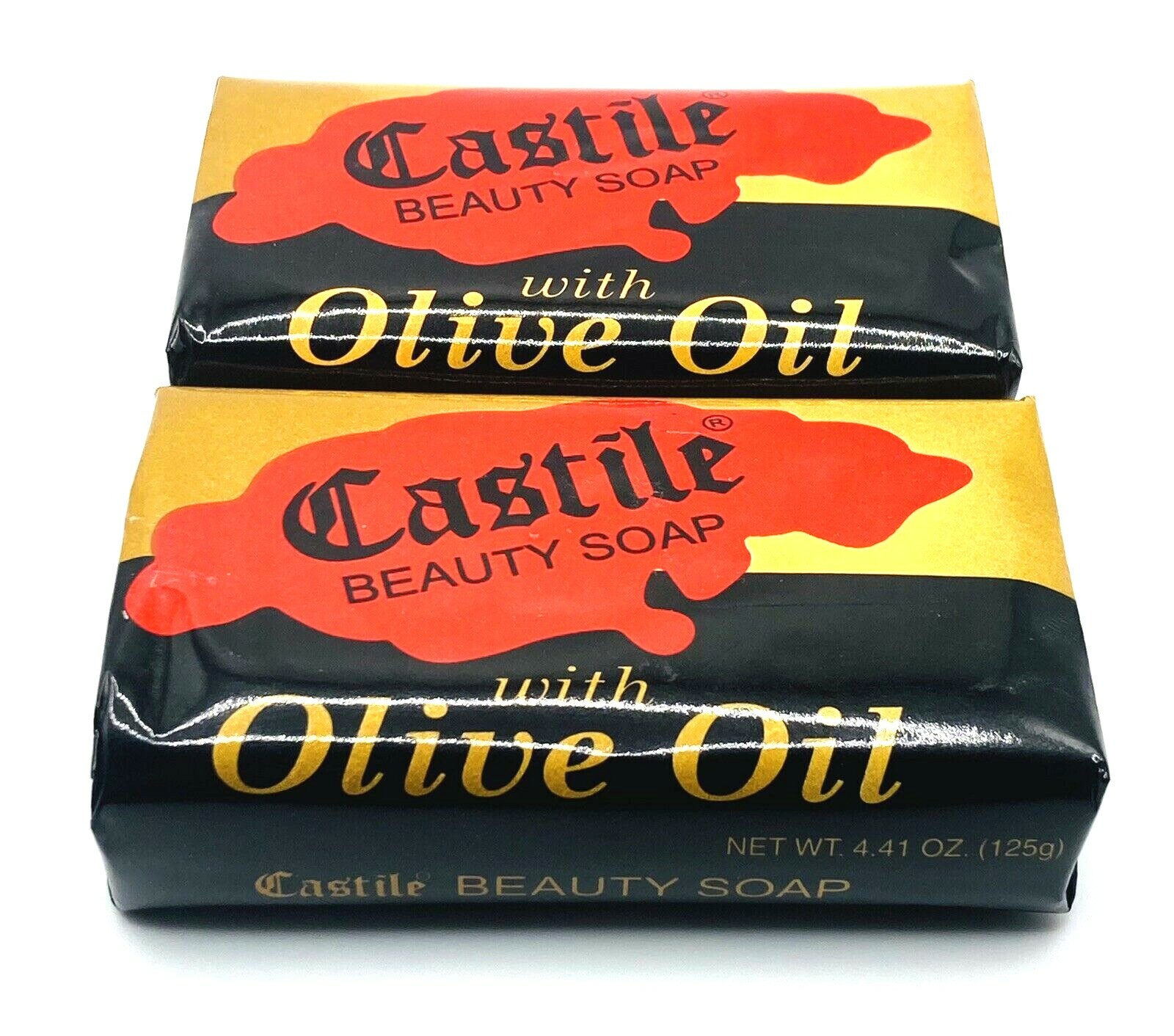 2x Castile Olive Oil Beauty Soap Bars Gentle Daily Cleansing Care, 3.5 oz