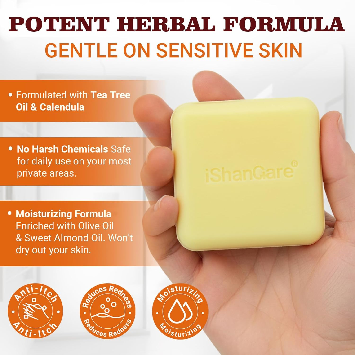 Balanitis Soap for Men – Relieves Jock Itch, Redness, Burning Odor – with Tea Tr