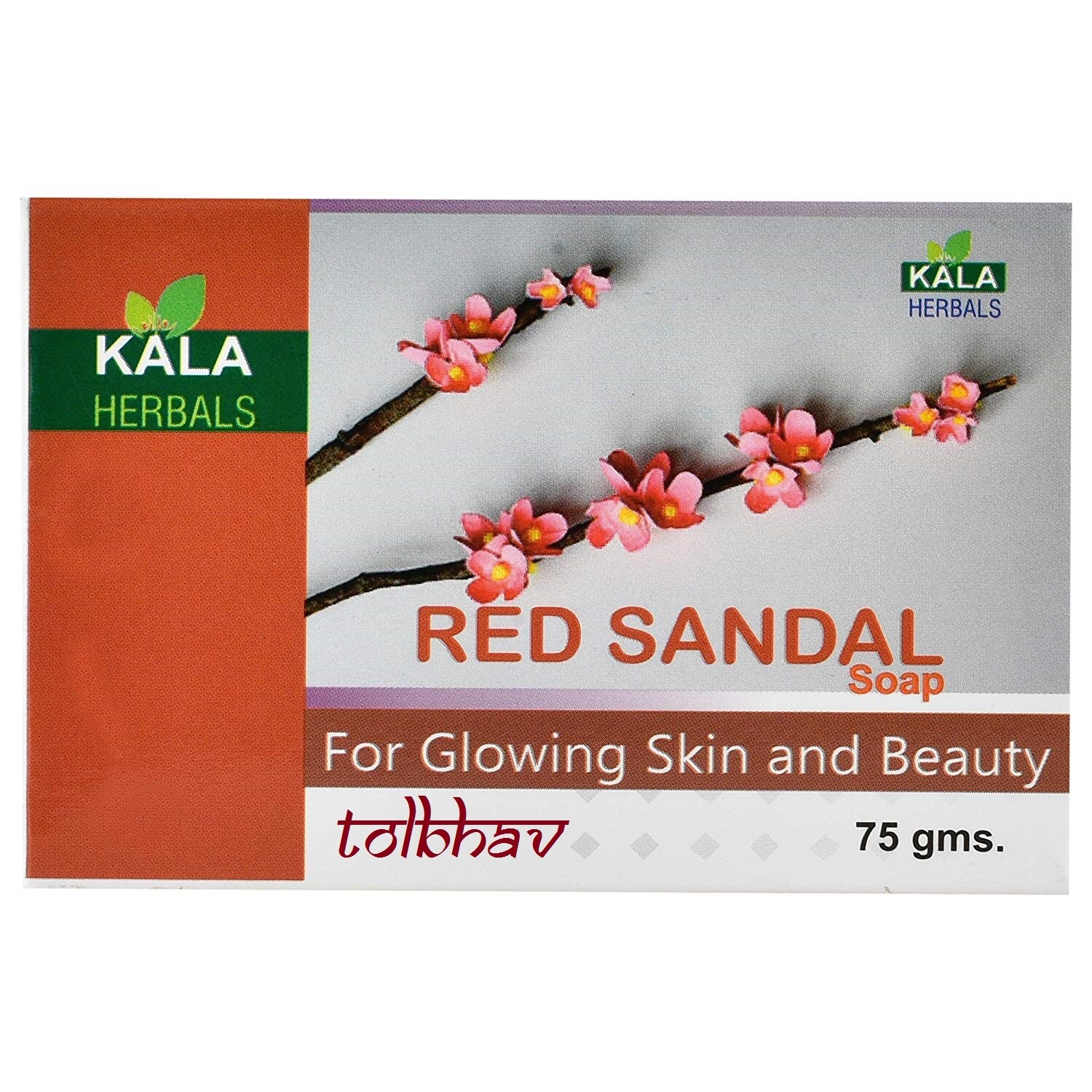 100% Herbal, Ayurvedic, Chemical Free, Red sandal Soap For Glowing Skin