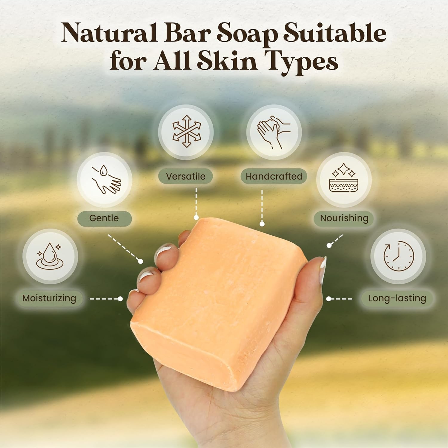 Amish Farms Soap Bar with All Natural Bentonite Clay | Made in USA, Vegan Moistu