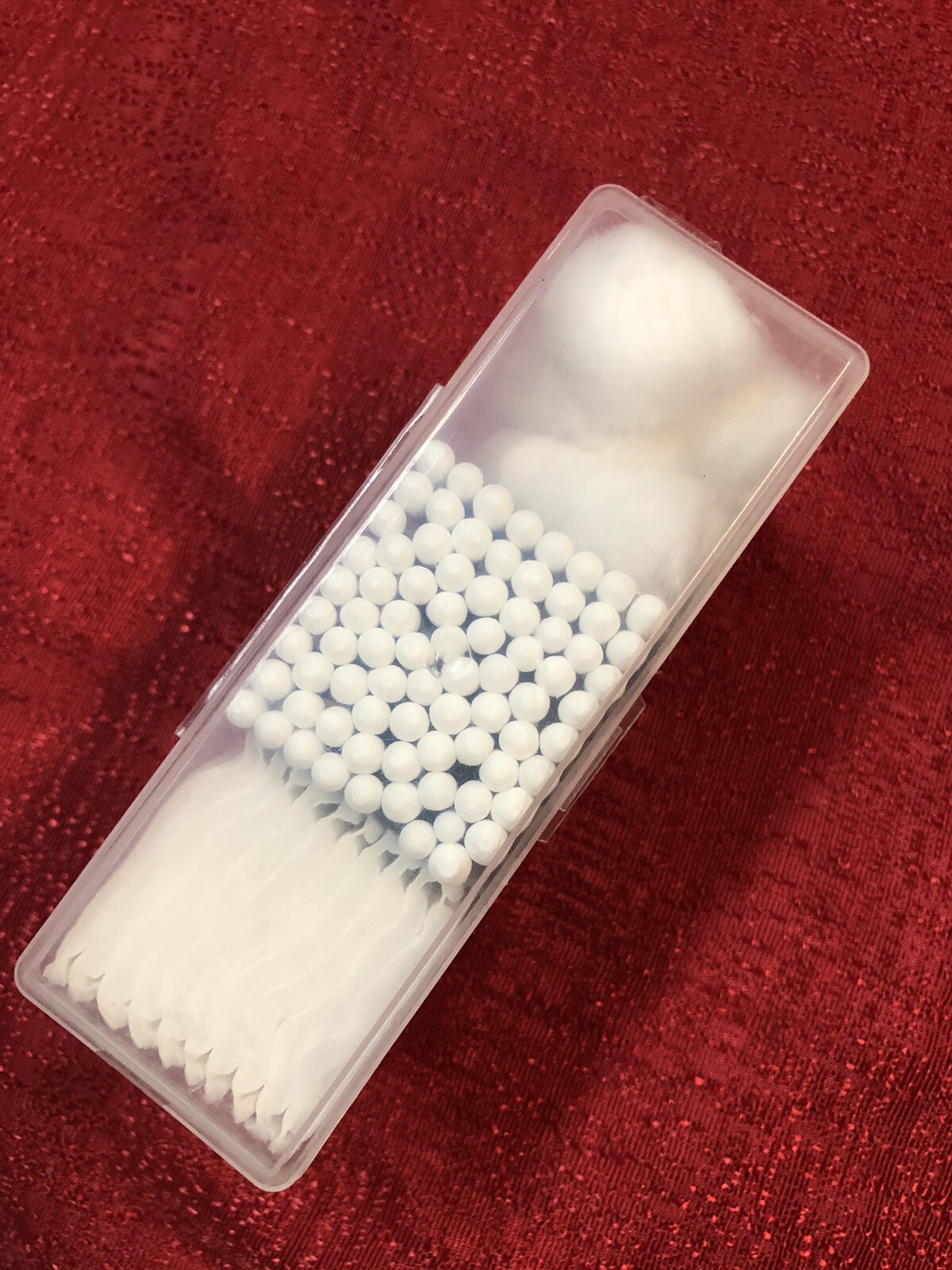 3-in-1 Cotton Balls Pads & Q-tips With Storage Case- Makeup Clean Face First Aid