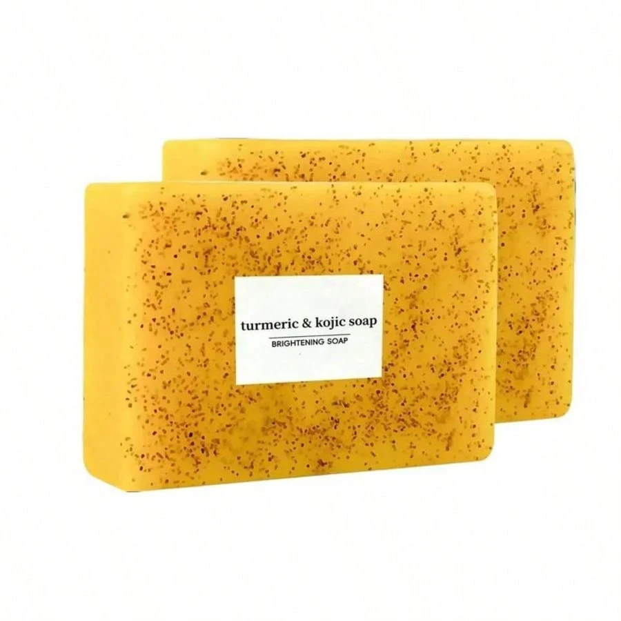 3-Pack Turmeric & Kojic Acid Soap Lemon Dark Spot Remover Face Body Cleanser