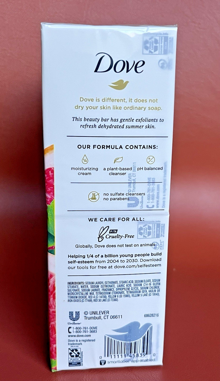 Dove Summer Care Grapefruit Bar Soap Moisturizing Cream 8 Bars in Total