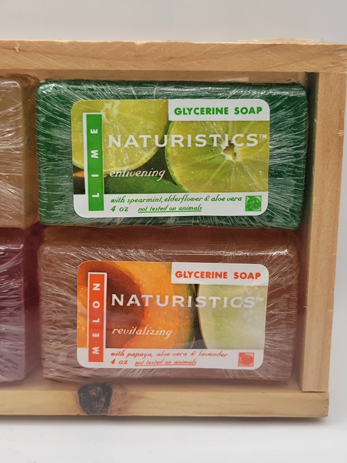 Vintage Naturistics Glycerine Bar Soap Set Coconut Wild Strawberry Lime Melon