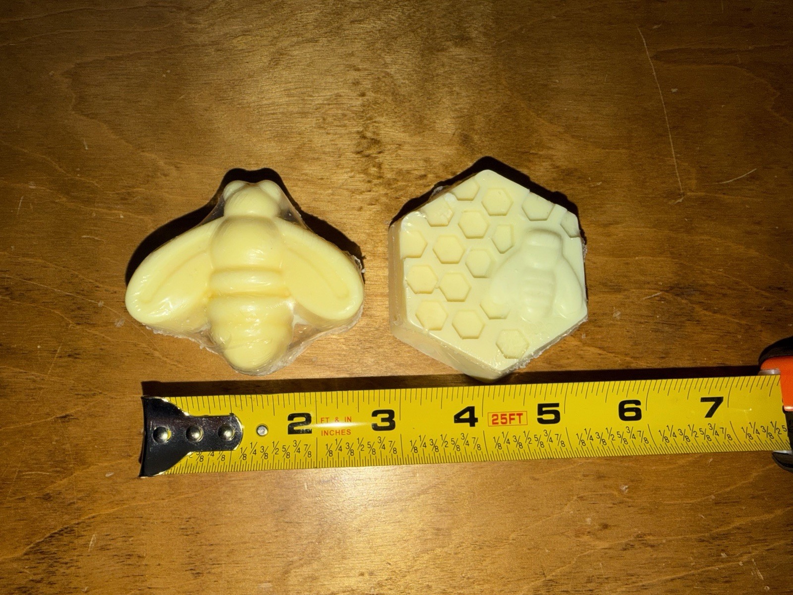 x2 Honeycomb Honey Bee Shapes Ivory Anchors Goat Milk Soap Formed Bars Decor
