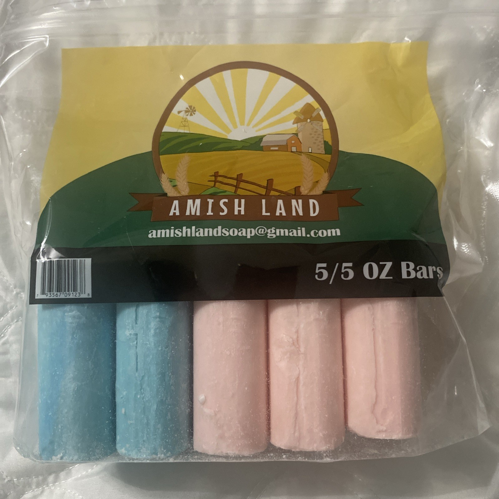 Bars Amish Farm Land Bar Soap 5oz Large – Organic Natural Skin Care – 5 Bars