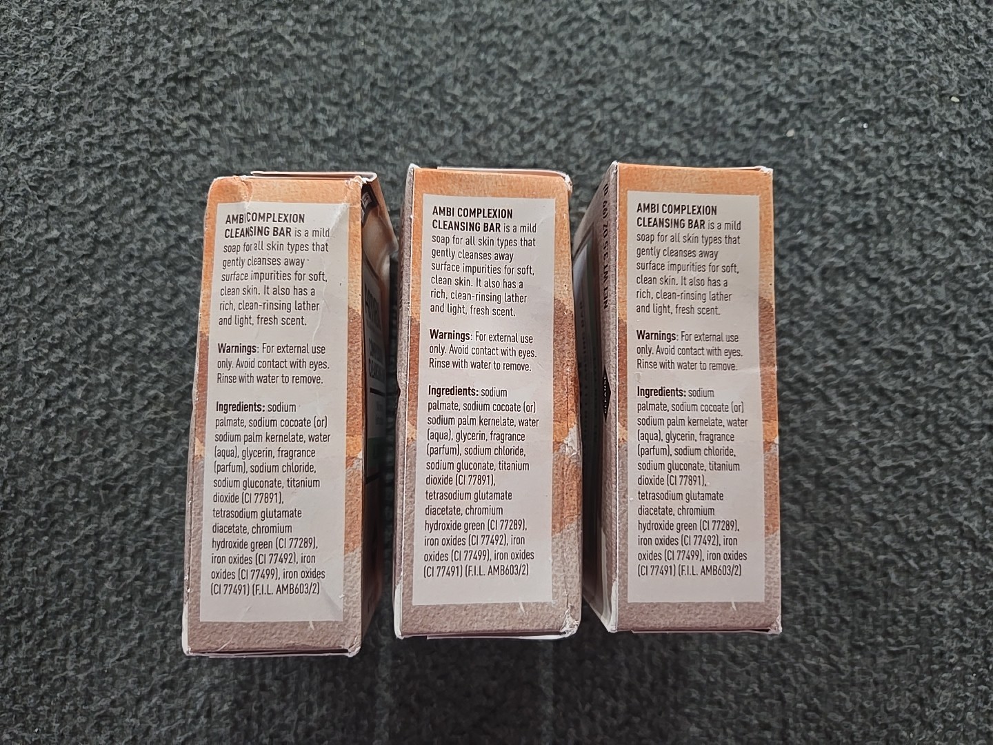 3x Ambi Complexion Cleansing Bar Soap Mild Formula Gently Clean All Skin Type