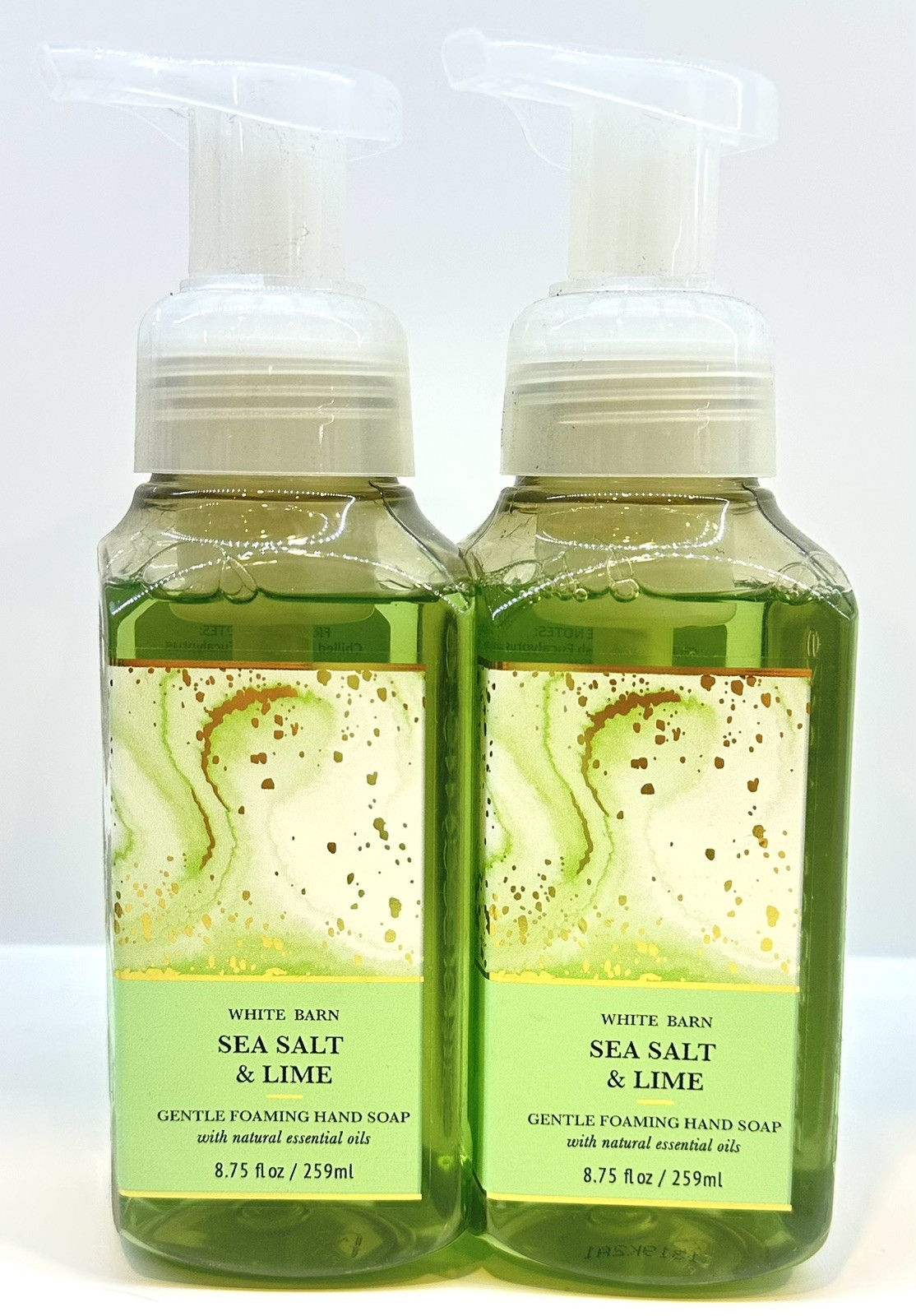 2 Bath & Body Works SEA SALT LIME Gentle Foaming Hand Soap Wash 8.75 oz