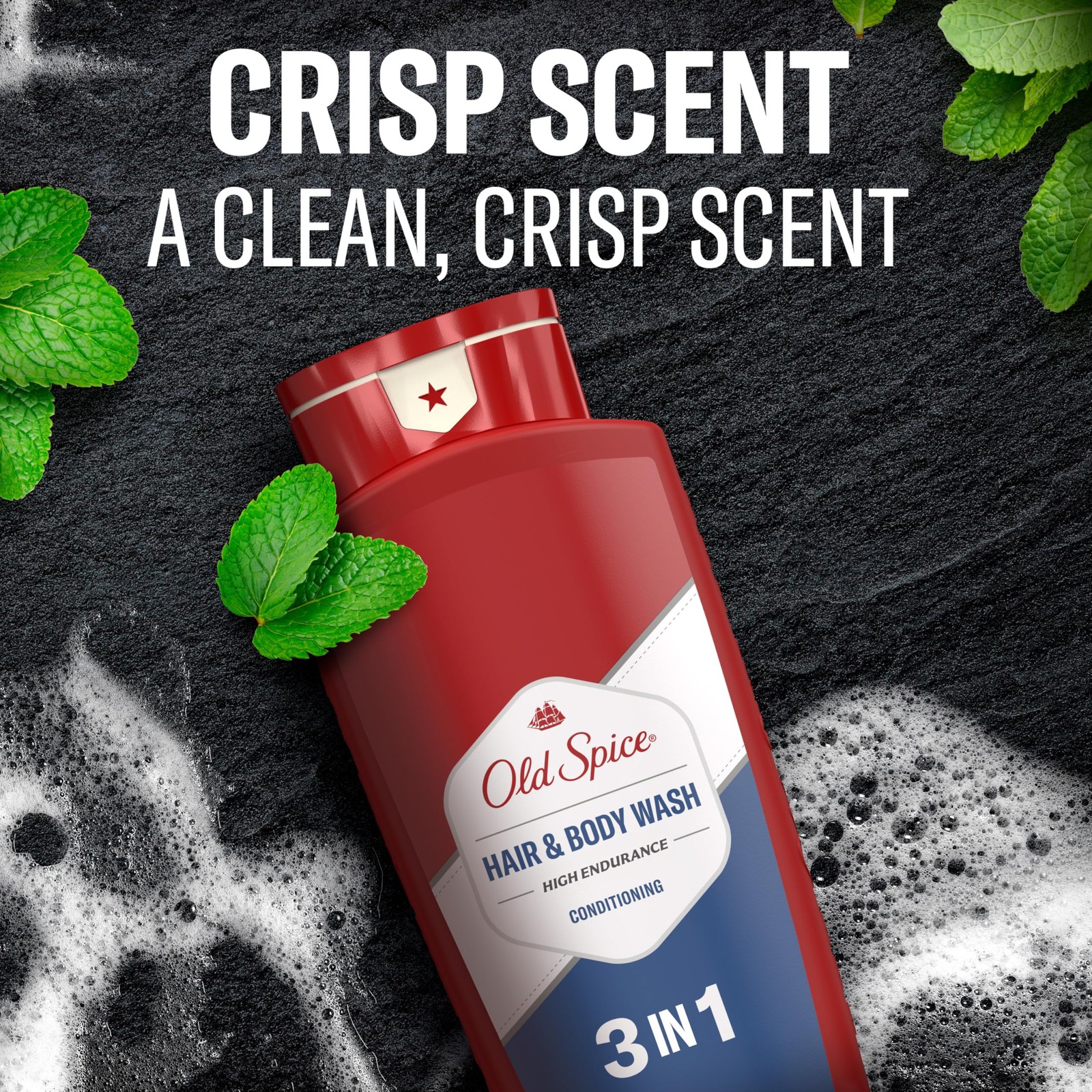 Old Spice Refreshing 2-in-1 Hair & Body Wash 24 Fl Oz (Pack of 1), Blue