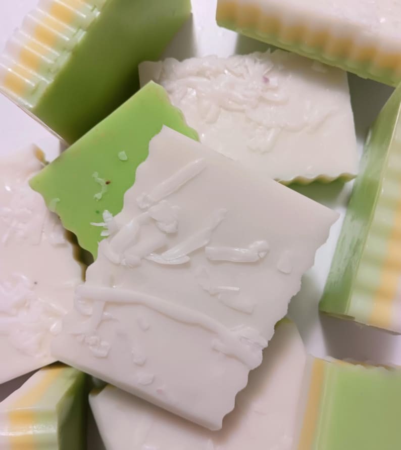 Coconut Lime Verbena Soap Bar | Fresh Citrus Goat Milk Soap | Summer Coconut Bar