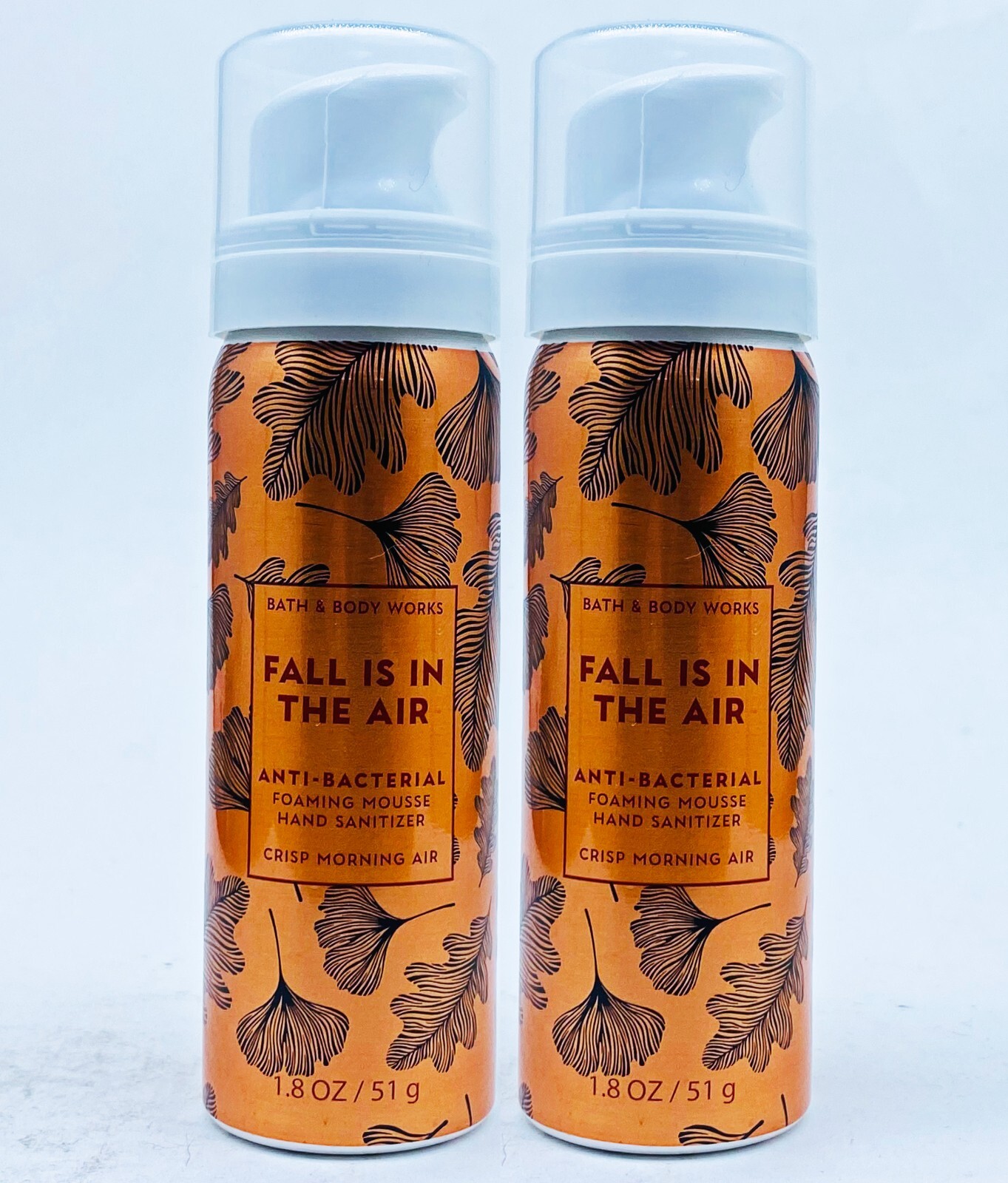 2 Bath Body Works FALL IS IN THE AIR Antibac Foaming Mousse Hand Sanitizer 1.8