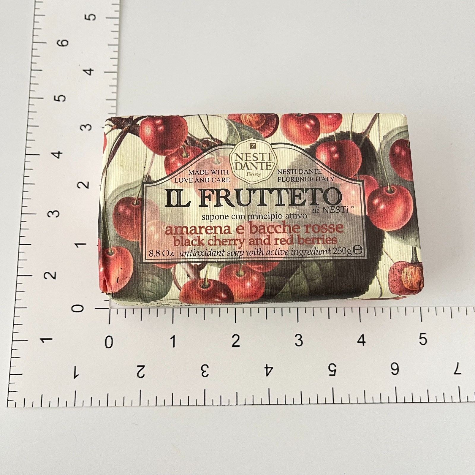Nesti Dante Soap Bar IL Frutteto Antioxidant Black Cherry & Red Berries 8.8oz