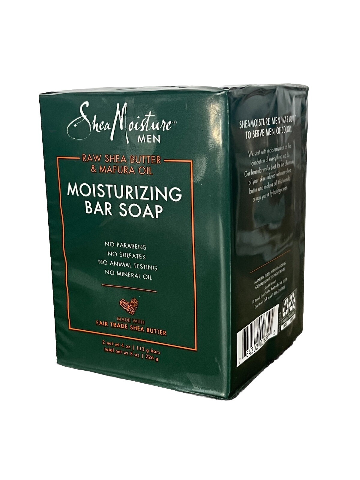 Shea Moisture Moisturizing Bar Soap Raw Shea Butter & Mafura Oil 2 Bars 4 oz