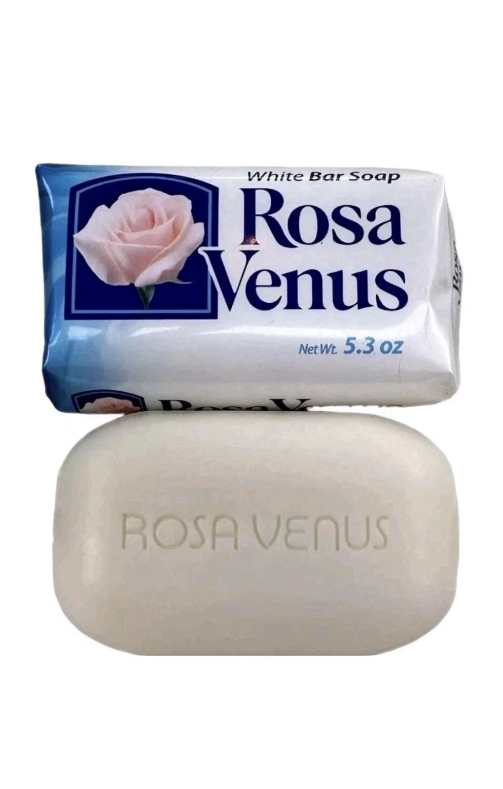 Rosa Venus White Bar Soap 5.3 oz Multiple 40 pcs Floral Rectangular Body Hands