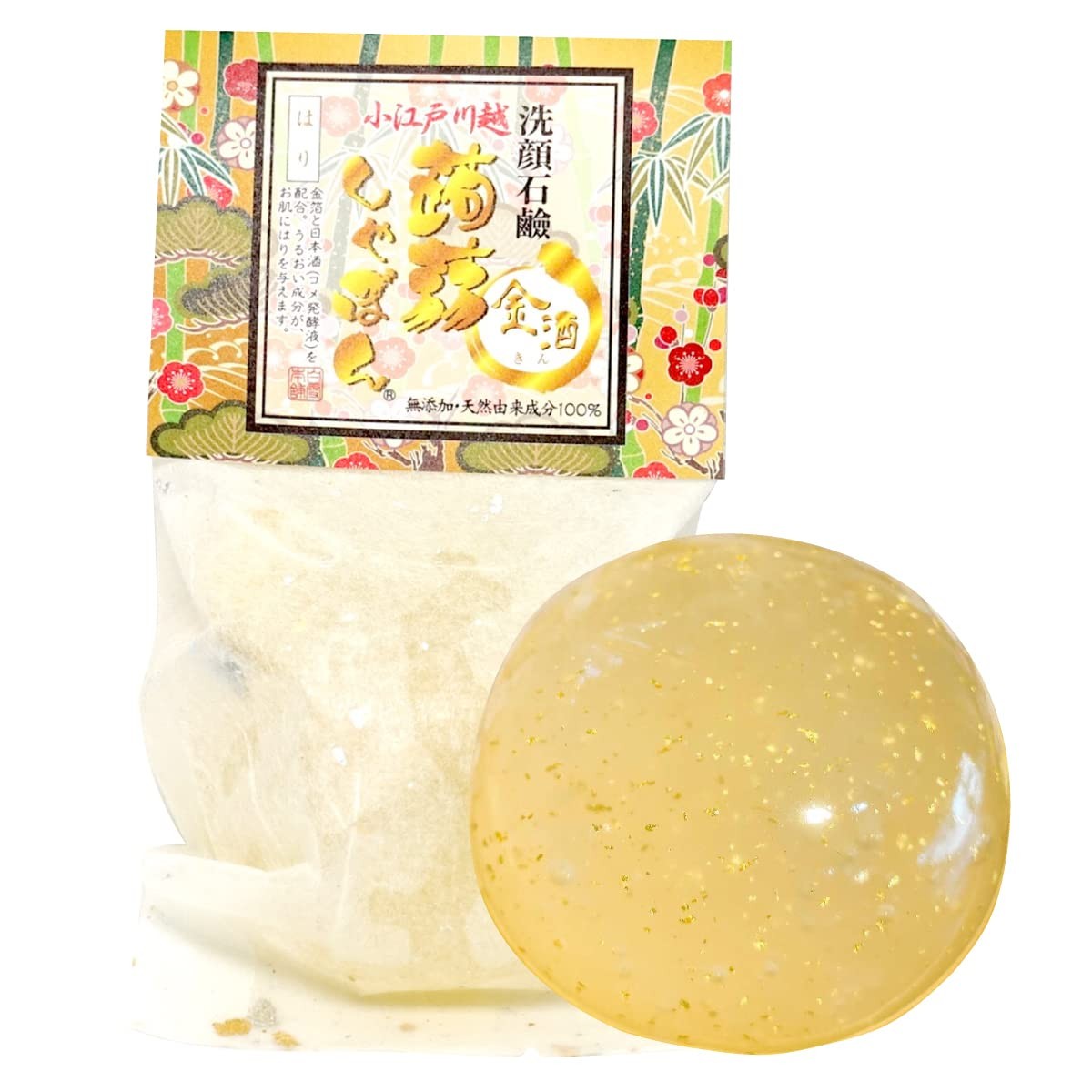 Kawagoe Konnyaku Soap, Sake Gold, 80g, Soap with Hyaluronic Acid