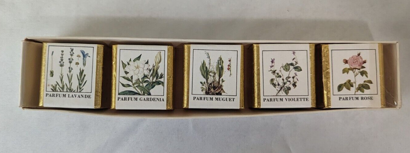 LECLAIRE & BAYOT 5 WRAPPED BATH CUBE ENGLISH COUNTRY GARDEN VINTAGE