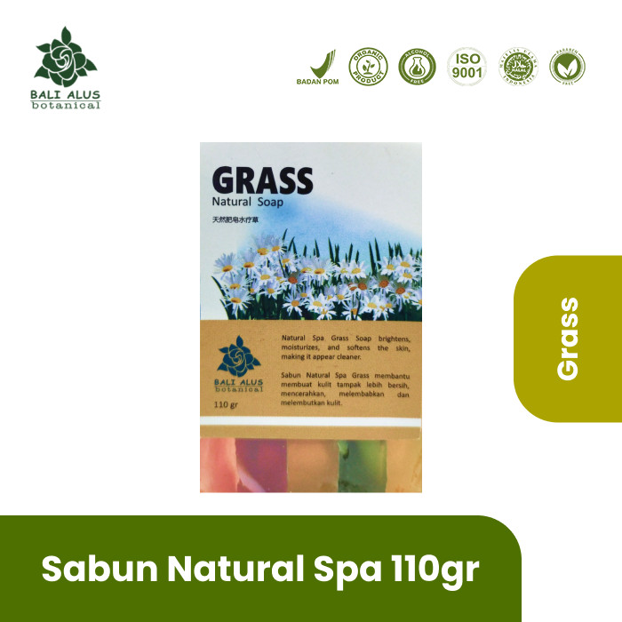 Bali Alus, Natural Soap, 110g, Grass (Pack of 1)