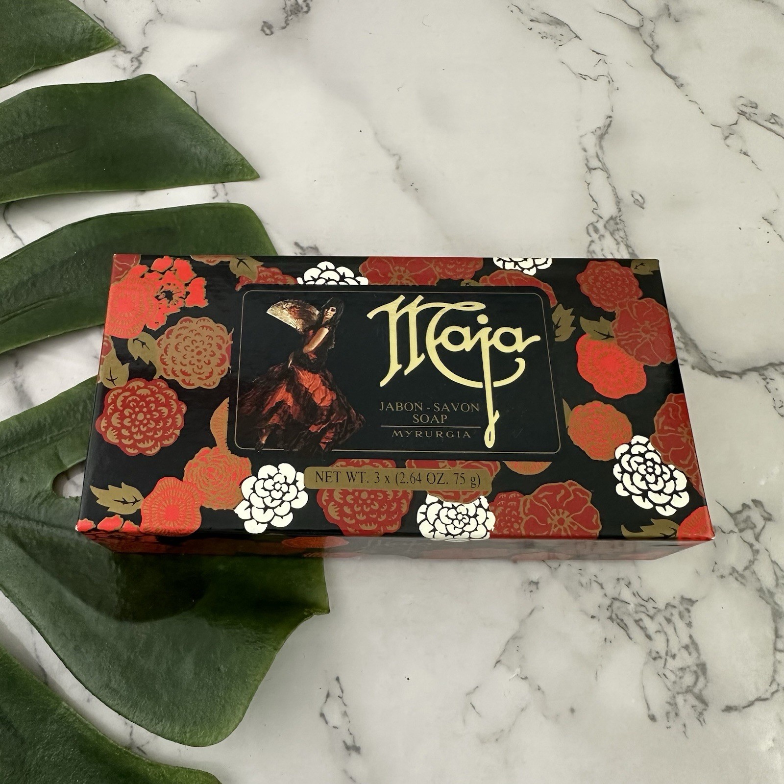 Maja Jabon Savon Soap Boxed Set New 3 Bars Perfumed Spain Myrurgia 2.6 oz Vtg