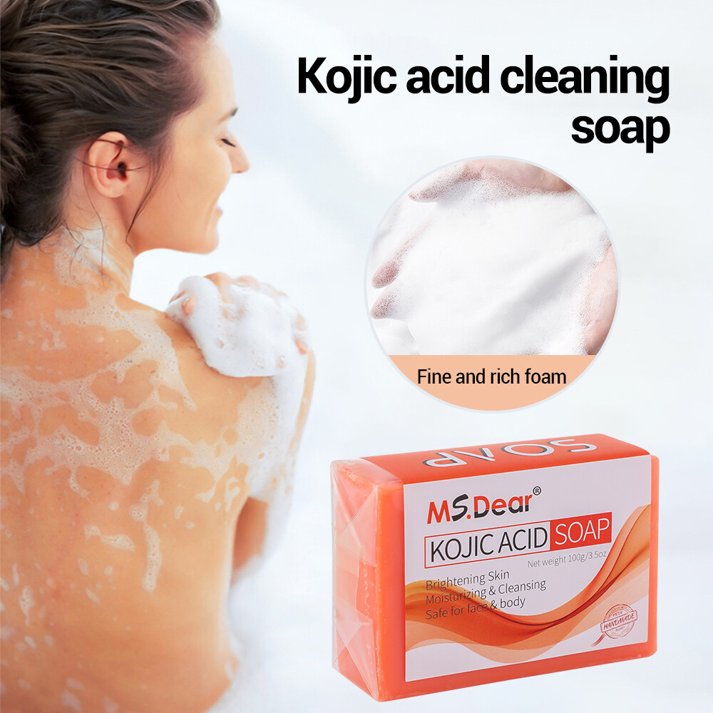 1-10x Kojic Acid Skin Whitening Soap Lightening Bar 100g Facial Body Large Soaps
