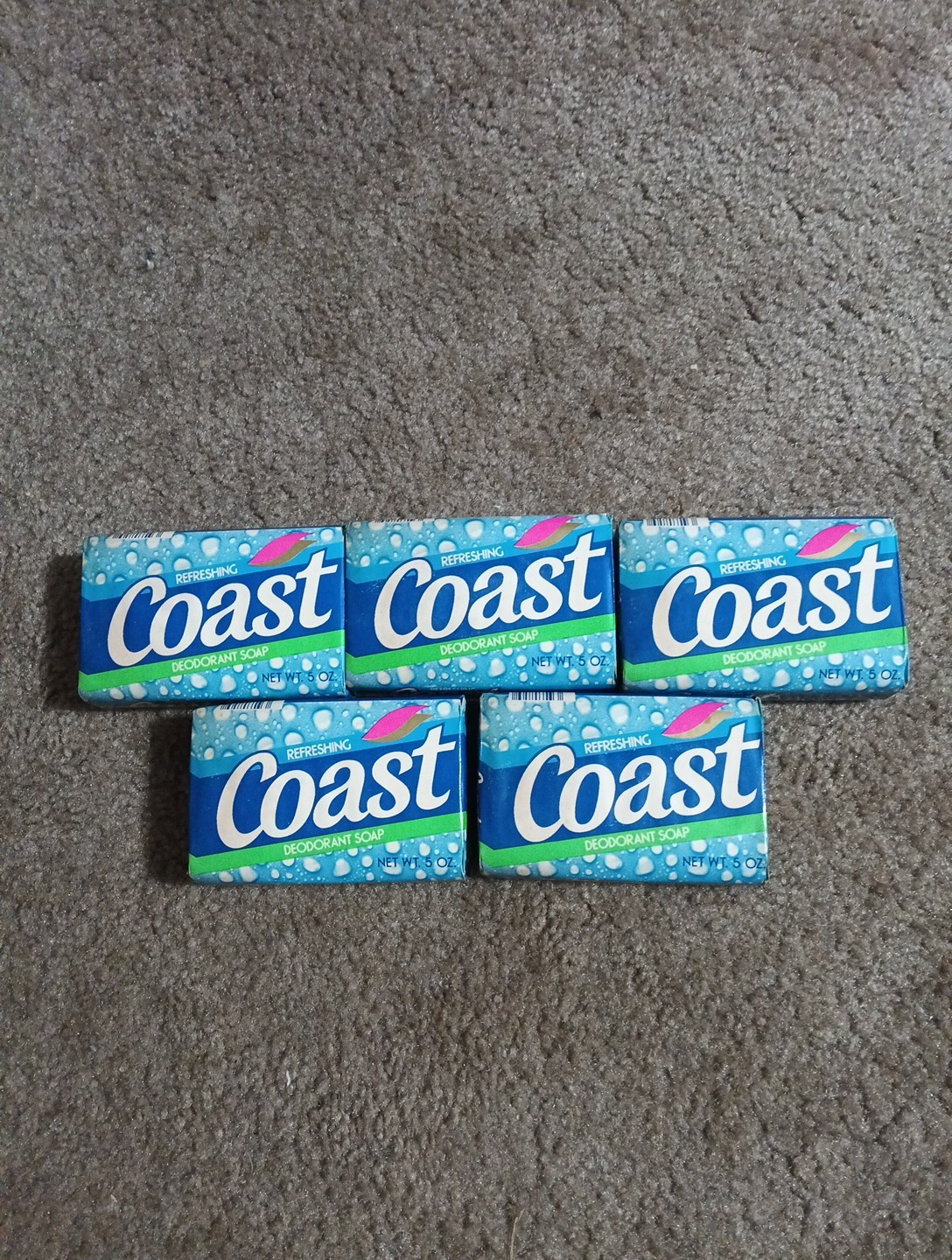 5x Coast deodorant bar soap vintage 5 Oz Refreshing New sealed super size lot