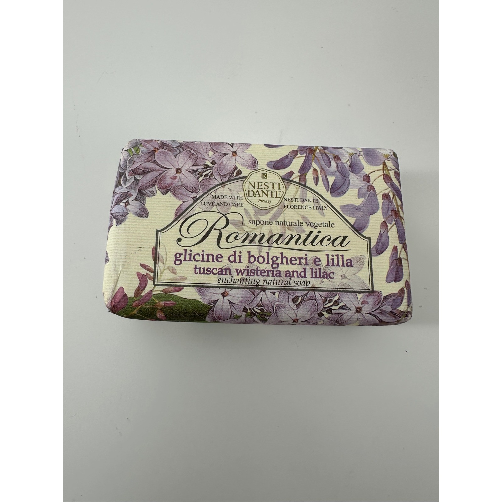 Nesti Dante Romantica Soap Tuscan Wisteria and Lilac 5.3oz Made in Italy NEW