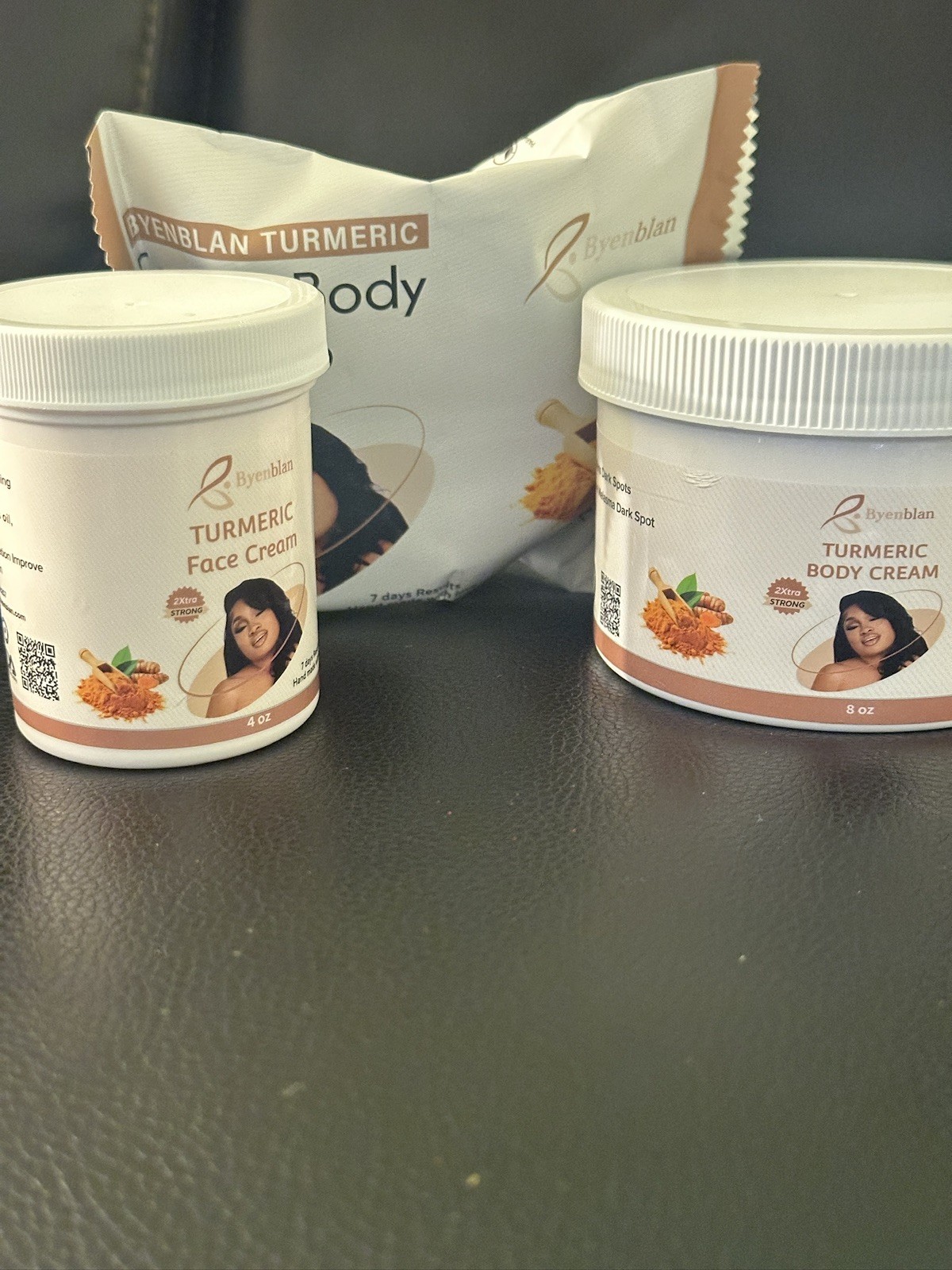 Byenblan Turmeric 3-in-1 Skincare Set – Face Cream, Body Cream & Soap 4oz