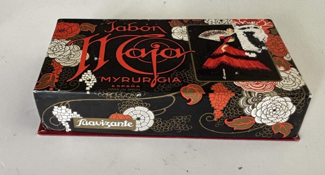 Vintage Myrurgia Maja Flor de Blason Soap Lot Spain Jabon Fan Boxed Vanity