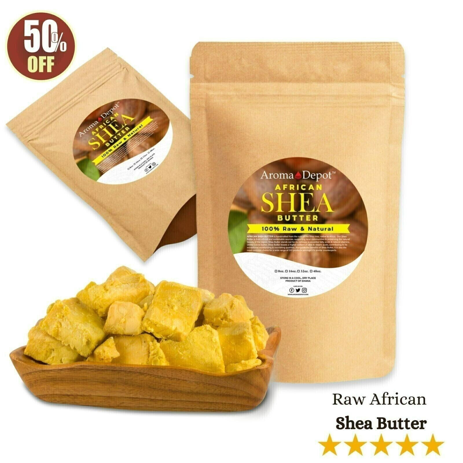 Raw African Black Soap 5 lb. Organic Unrefined Top Quality Natural Wholesale