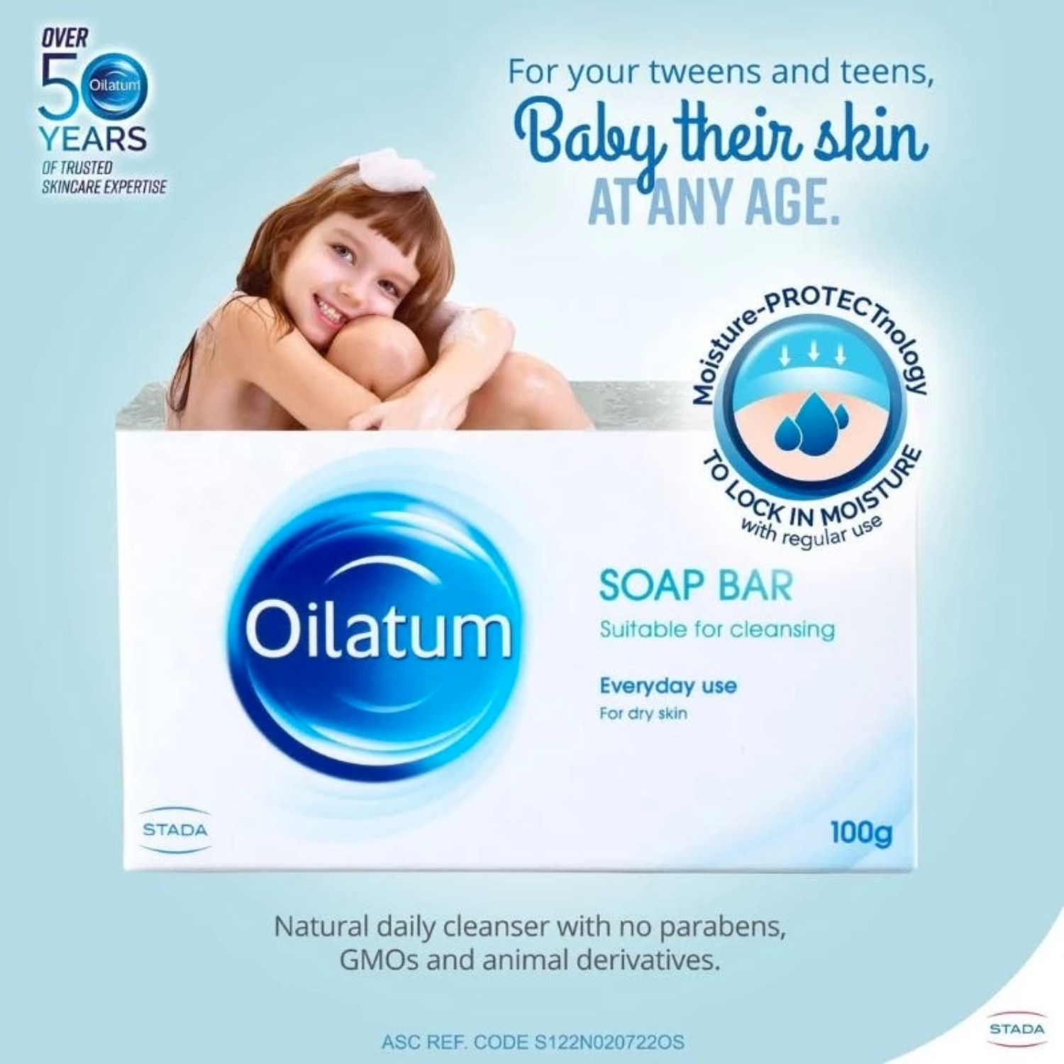3 boxes Oilatum Soap Bar 100g for Dry Skin Gently Cleanses Moisturises Protects