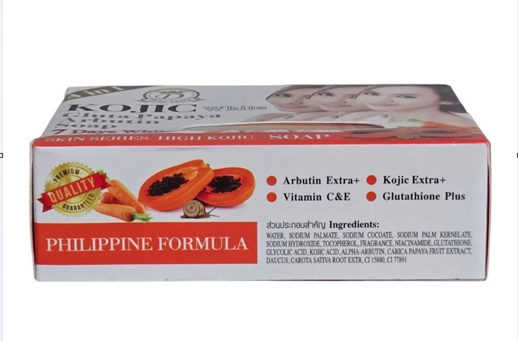 X6 Kojic White Gluta PAPAYA Arbutin 7 Days Whitening Soap Clear spot 160g