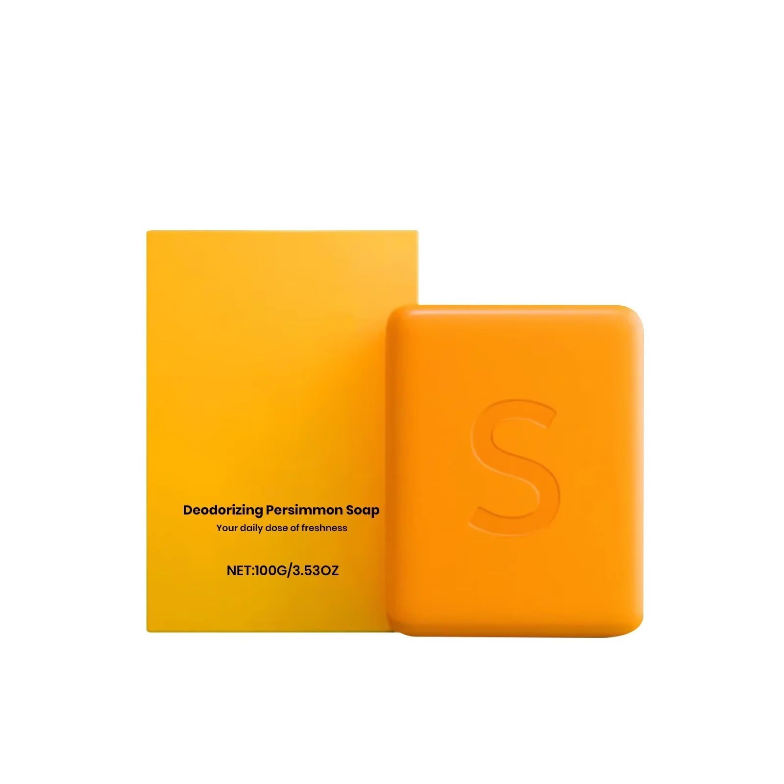 1-5PCS Persimmon Soap Bar Body Odor Control Deodorant Soap for Men & Women – NEW