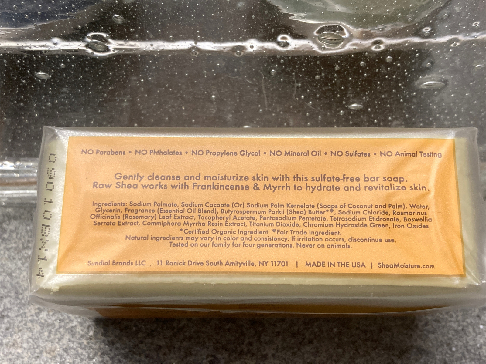 3)SHEA MOISTURE RAW SHEA BUTTER SOAP W FRANKINCENSE & MYRRH EXTRACTS 4 DRY SKIN