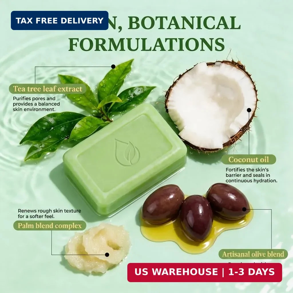 Antifungal Relief Soap Bar, Tea Tree Oil Soap, Natural Foot & Body Soaps for Hea