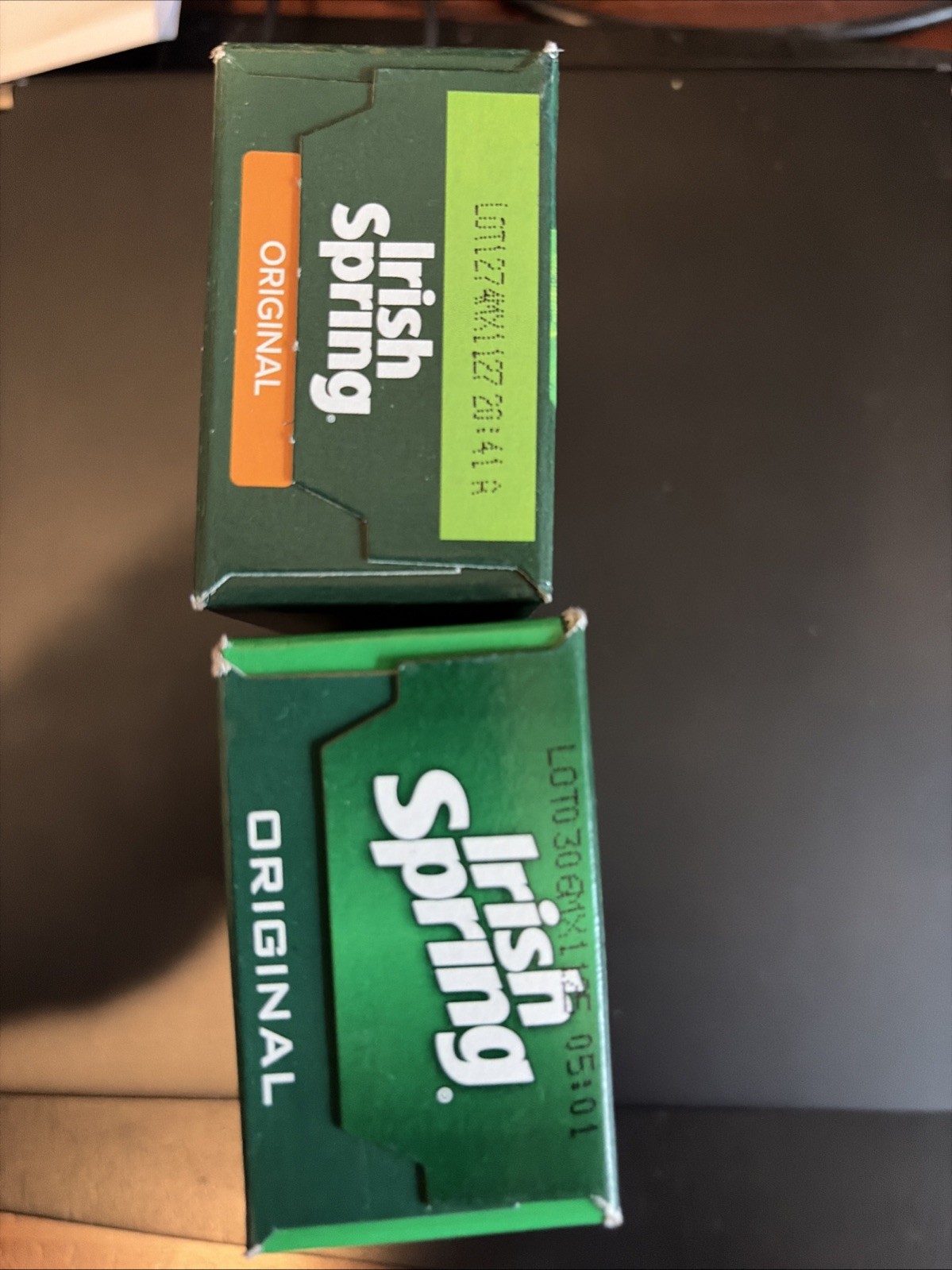 Lot Of 2 Original Irish Spring Deodorant Soap 3.7oz Bars No Flaxseed Oil, Sealed