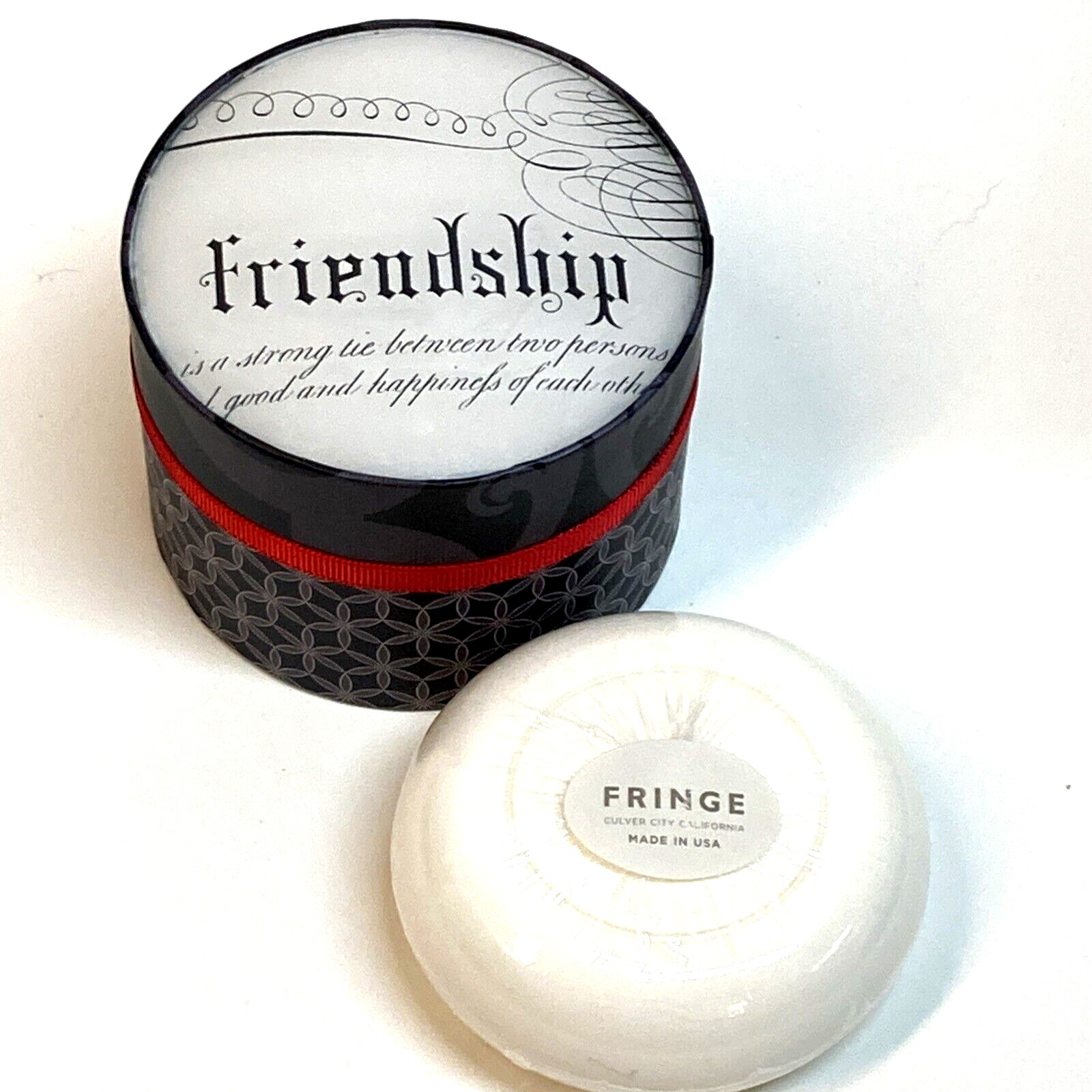Fringe Studio Botanica Scented Moisturizing Soap Bar Friendship Trinket Box NOS