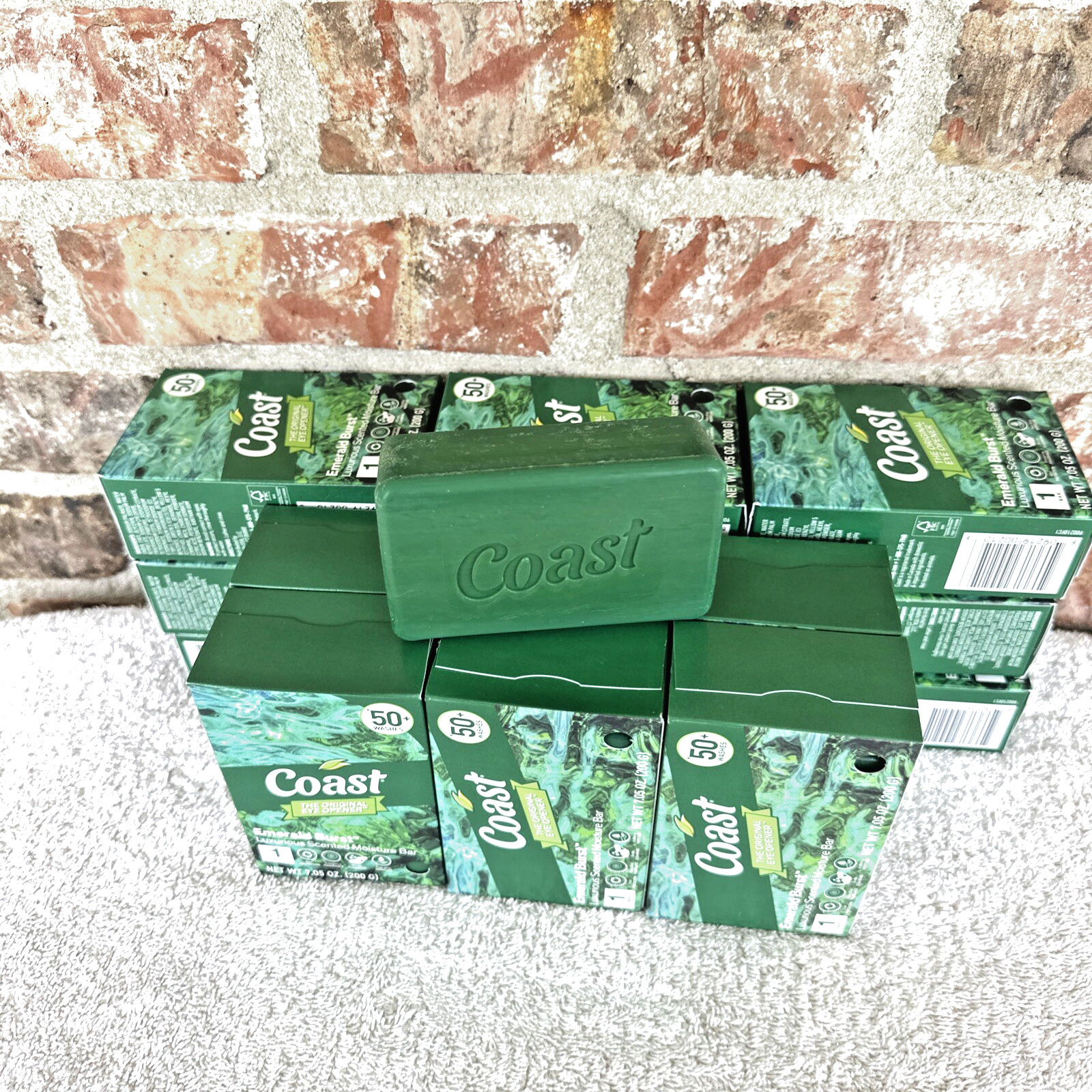 Coast 18 Bars Soap Moisturizing Luxurious Emerald Burst Each Bar 7.05 Oz Jumbo18