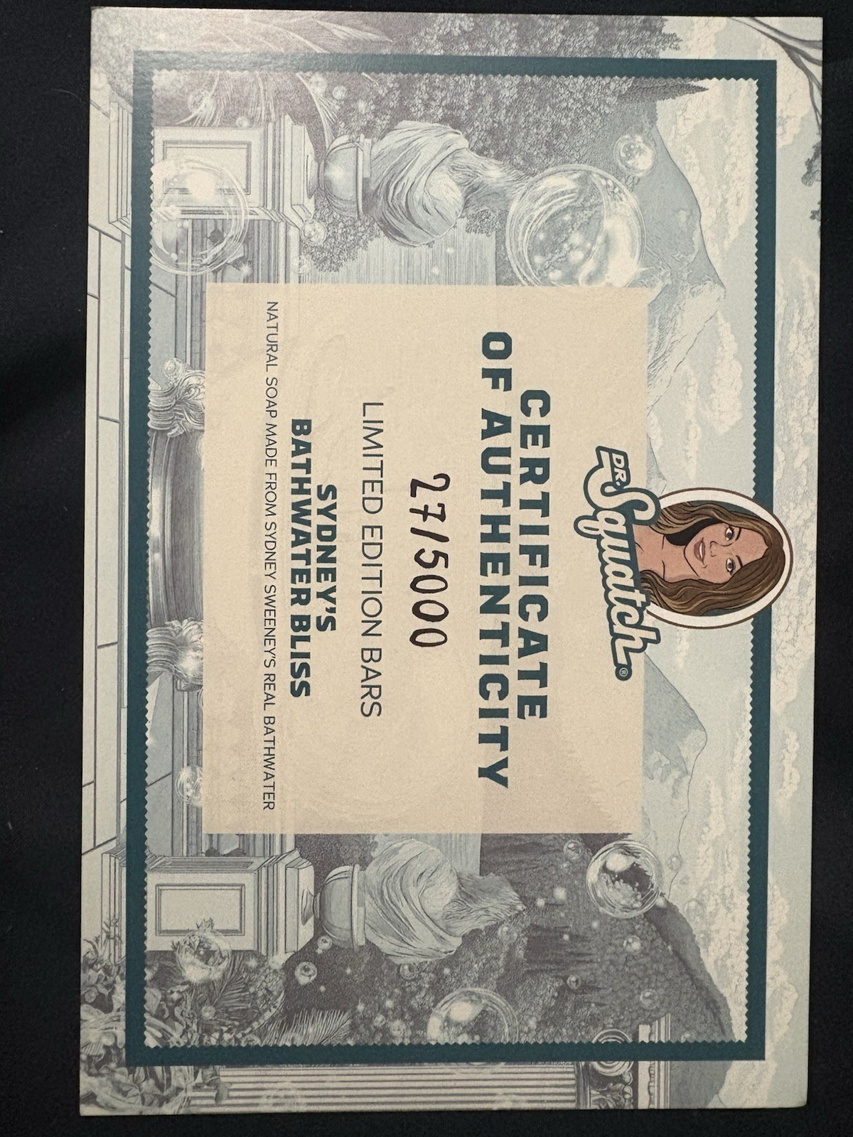 Dr. Squatch x Sydney Sweeney “Sydney’s Bathwater Bliss” Bar Soap – IN HAND #27